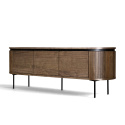 Mueble de TV \'Kärra\' 160x40cm - Nogal/Negro