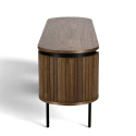 Mueble de TV \'Kärra\' 160x40cm - Nogal/Negro