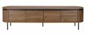 Mueble TV \'Kärra\' 200x40cm - Nogal/Negro