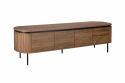 Mueble TV \'Kärra\' 200x40cm - Nogal/Negro