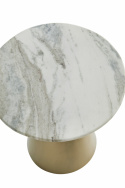 Mesa auxiliar \'Iron\' Redonda 40cm - Latón/mármol