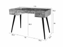 Escritorio/Mesa lateral \'Leo\' - Teak/Acero