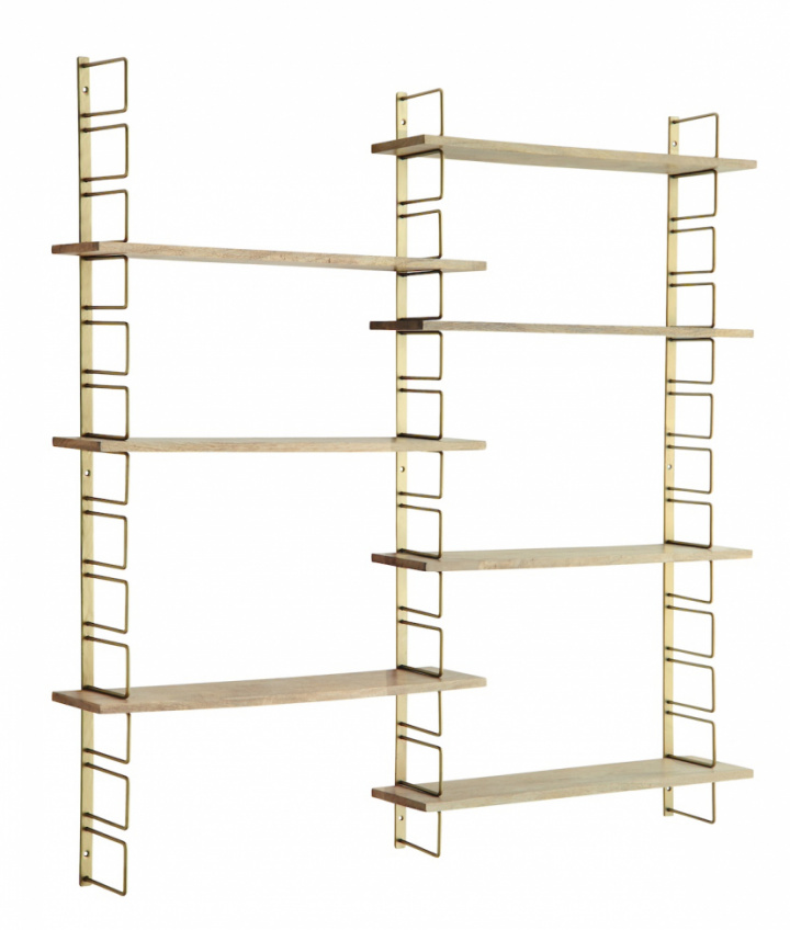 Estante de pared \'Wooden shelves\' - Latón/natural en el grupo Muebles / Estantes y almacenamiento con Reforma (32838)