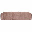 Sofá \'Cloud\' 3 plazas chaise longue derecha - Marrón grisáceo/Rosa