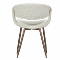Silla de comedor \'Yossi\' - Blanca/Cobre