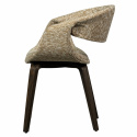 Silla de comedor \'Yossi\' - Beige/Marrón oscuro
