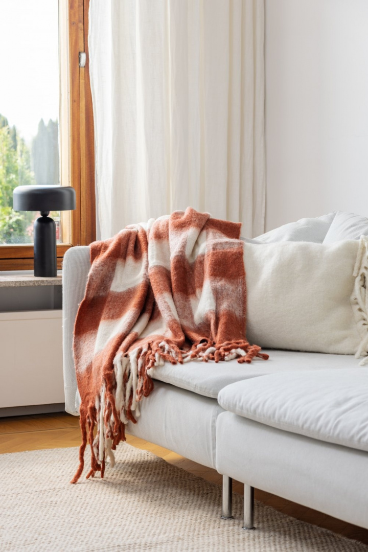 Manta \'Phoebe\' 130x170cm - Rosa en el grupo Decoración / Textiles / Mantas y cobijas con Reforma (4224615675071)