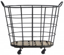 Stålkorg på hjul - Negro