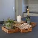 Paquete de 3 Bandeja \'Faro\' - Teak/Natural