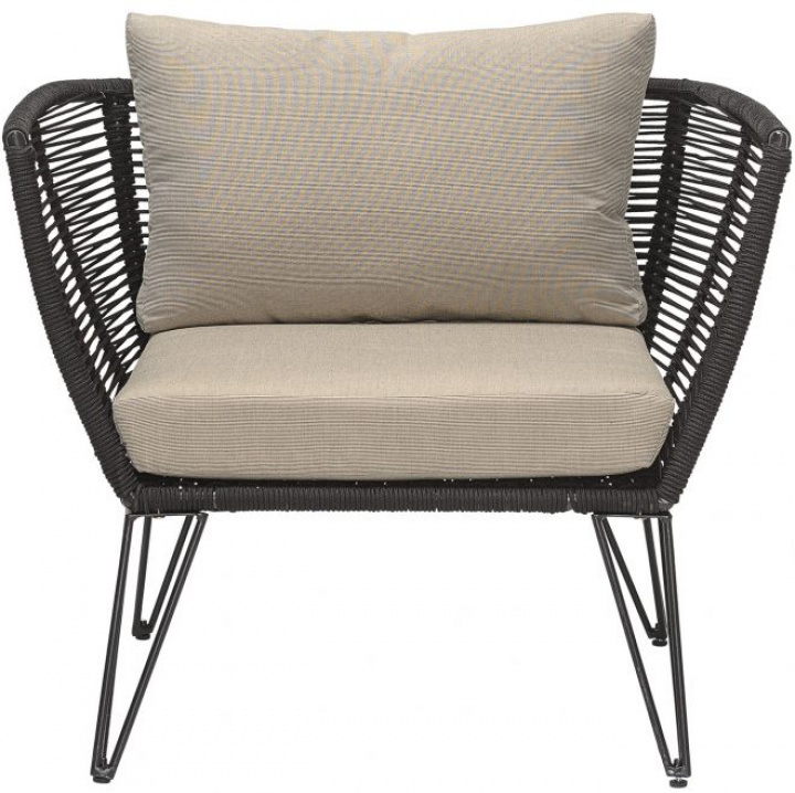 Sillón \'Mundo\' - Negro/Beige en el grupo Muebles / Muebles de exterior / Sillas de exterior con Reforma (50255215)
