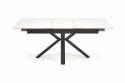 Mesa de comedor \'Platan\' 140-180cm - Blanco/negro