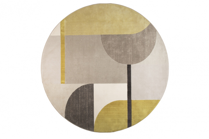 Alfombra \'Hilton\' 240cm - Gris/Amarillo en el grupo Decoración / Alfombras con Reforma (6100006)