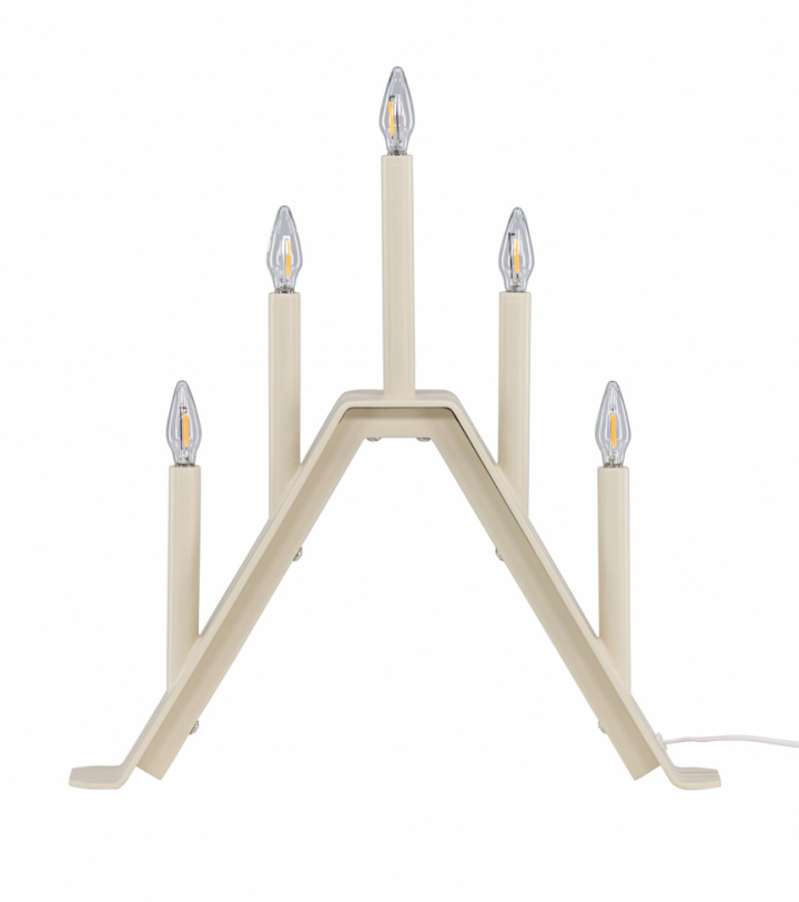 Candelabro de adviento \'Norrlund\' - Beige en el grupo Iluminación / Lámparas / Iluminación navideña con Reforma (61844-102)