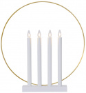 Candelabro de adviento \'Glory\' - Blanco/Dorado
