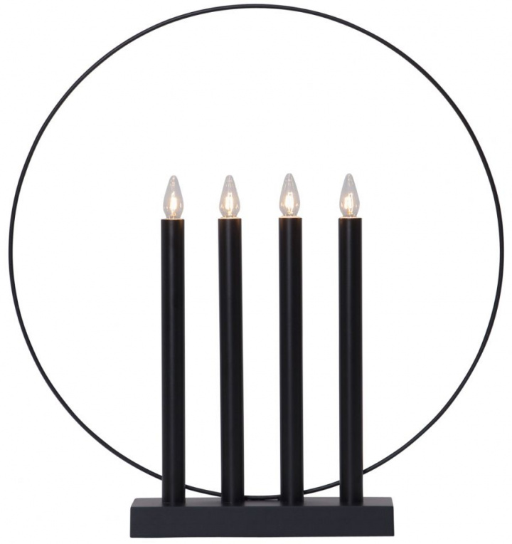 Candelabro de adviento \'Glory\' - Negro en el grupo Iluminación / Lámparas / Iluminación navideña con Reforma (644-62)