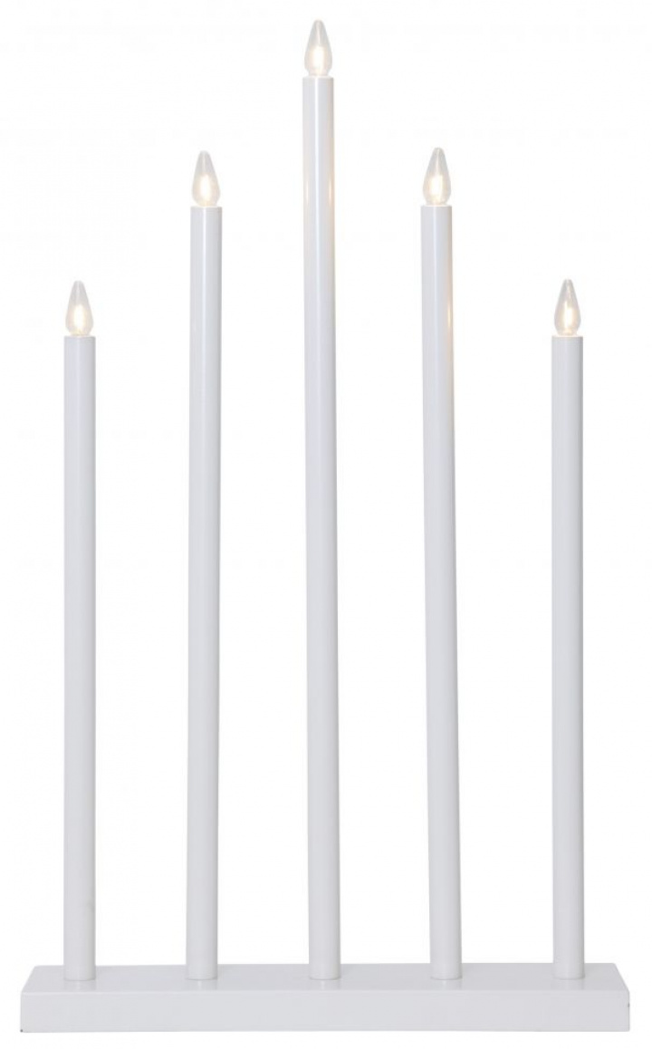 Candelabro de adviento \'Holy\' 5 Lámparas - Blanco en el grupo Iluminación / Lámparas / Iluminación navideña con Reforma (644-65)