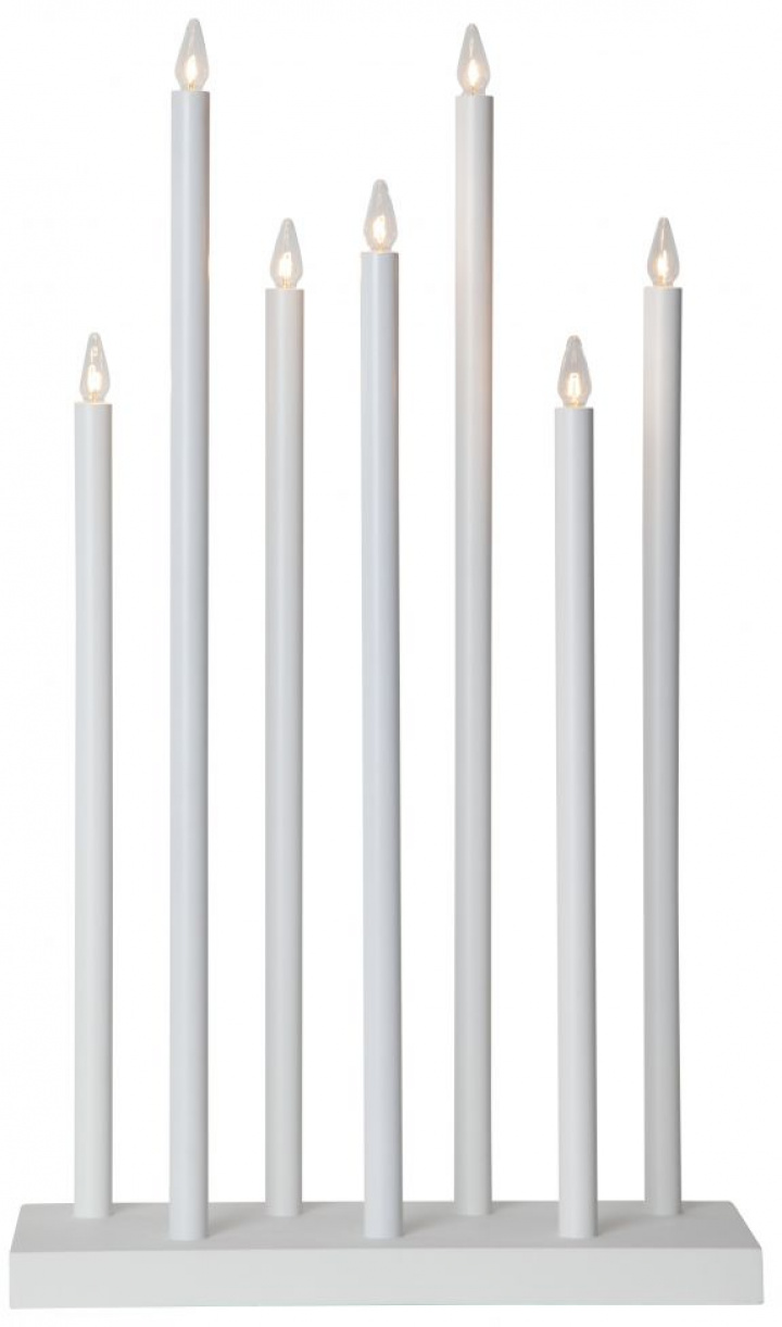 Candelabro de Adviento \'Holy\' 7 Lámparas - Blanco en el grupo Iluminación / Lámparas / Iluminación navideña con Reforma (644-75)