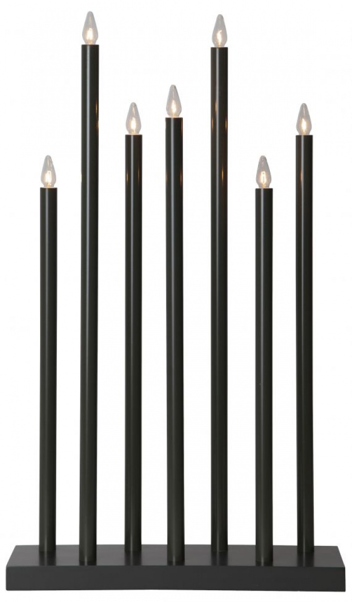 Candelabro de Adviento \'Holy\' 7 Lámparas - Negro en el grupo Iluminación / Lámparas / Iluminación navideña con Reforma (644-77)