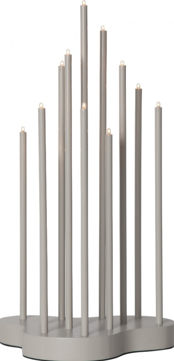 Candelabro de Adviento \'Buzz\' 43cm - Gris en el grupo Iluminación / Lámparas / Iluminación navideña con Reforma (644-82)