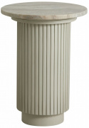 Mesa auxiliar \'Erie\' Redonda 40cm - Mármol Blanco