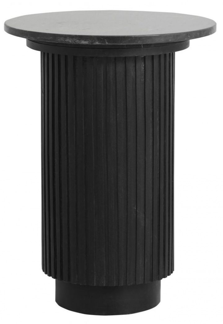Mesa auxiliar \'Erie\' Redonda 40cm - Mármol Negro en el grupo Muebles / Mesas / Mesas auxiliares con Reforma (6948)