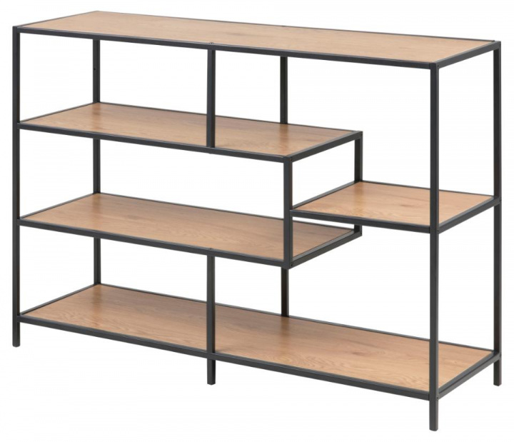 Estantería \'Seaford\' 114x78cm - Natural/Negro en el grupo Muebles / Estantes y almacenamiento / Estanterías con Reforma (74544)