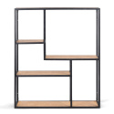 Estante de pared \'Hydra\' 75cm - Negro/Natural