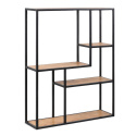 Estante de pared \'Hydra\' 75cm - Negro/Natural