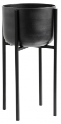 Maceta en soporte \'Oxi\' M - Negro