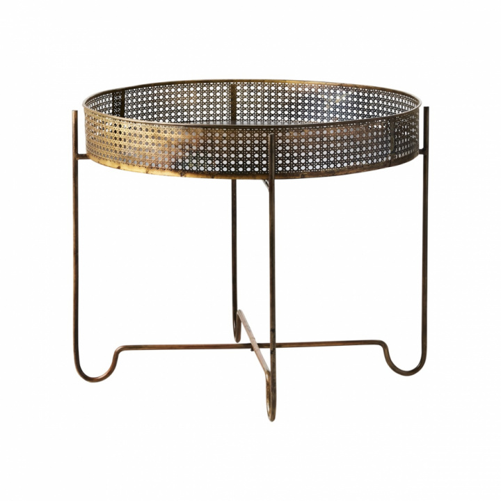 Mesa auxiliar \'Thomas L\' - Latón/hierro en el grupo Muebles / Mesas / Mesas auxiliares con Reforma (789-021-83)