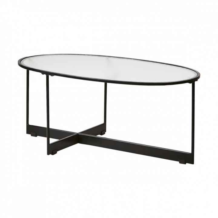 Mesa de café \'Milan\' 90x50cm - Negro/vidrio en el grupo Muebles / Mesas / Mesa de café con Reforma (811-728-00)