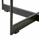 Mesa de café \'Milan\' 90x50cm - Negro/vidrio