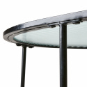 Mesa de café \'Milan\' 90x50cm - Negro/vidrio