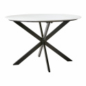 Mesa de comedor \'Milan\' redonda 120cm - Blanco/negro