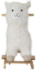 Caballito de madera \'Rocking Lama\' - Blanco