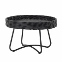 Mesa de centro \'Hattie\' 60cm Redonda - Negro/Ratán