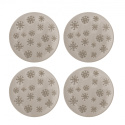 Plato de postre \'Snowie\' pack de 4 Ø15,5 - Beige