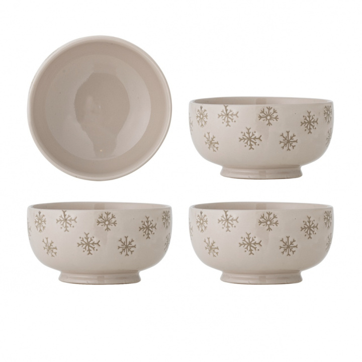 Cuenco \'Snowie\' pack de 4 Ø13 - Beige en el grupo Navidad con Reforma (82073046)