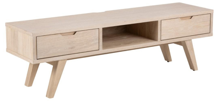 Mueble de TV \'Cefal\' - Natural/Blanco en el grupo Muebles / Estantes y almacenamiento / Mesas de TV con Reforma (88322)