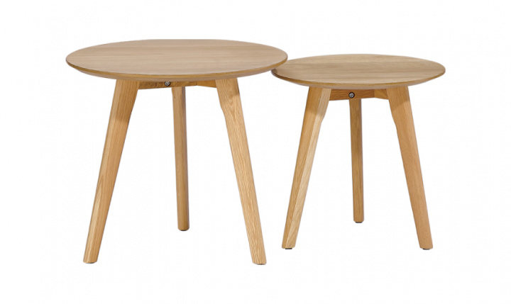 Mesa de centro Redonda \'Nagano\' 2 partes - Roble en el grupo Muebles / Mesas / Mesa de café con Reforma (9363 oak)
