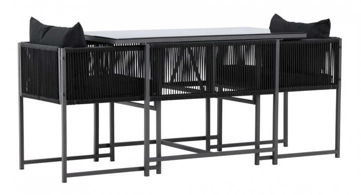 Grupo de comedor \'Cala\' - Negro en el grupo Muebles / Muebles de exterior / Grupos de exterior con Reforma (9787-100)