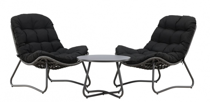 Conjunto de salón \'Siro\' - Negro en el grupo Muebles / Muebles de exterior / Grupos de exterior con Reforma (9803-100)