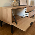 Mesa de TV \'Grant\' - Roble/Hierro
