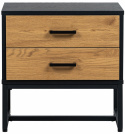 Mesita de noche \'Amster\' - Roble/Negro