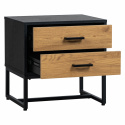 Mesita de noche \'Amster\' - Roble/Negro