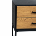 Mesita de noche \'Amster\' - Roble/Negro