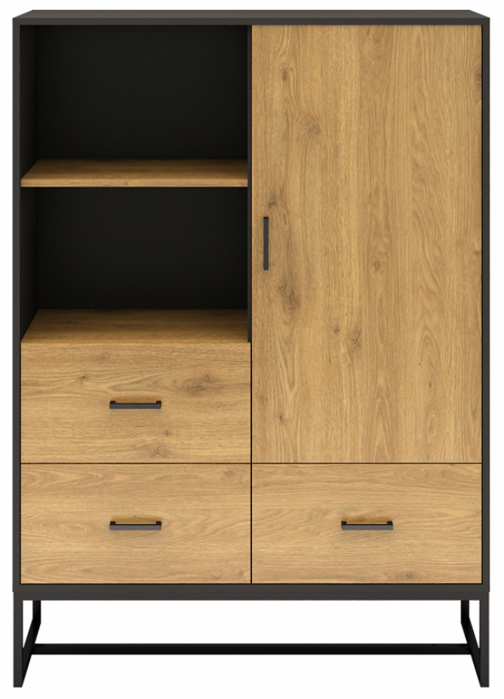 Armario \'Amster\' - Roble/Negro en el grupo Muebles / Estantes y almacenamiento / Armarios y aparadores con Reforma (AMSTERSB01)