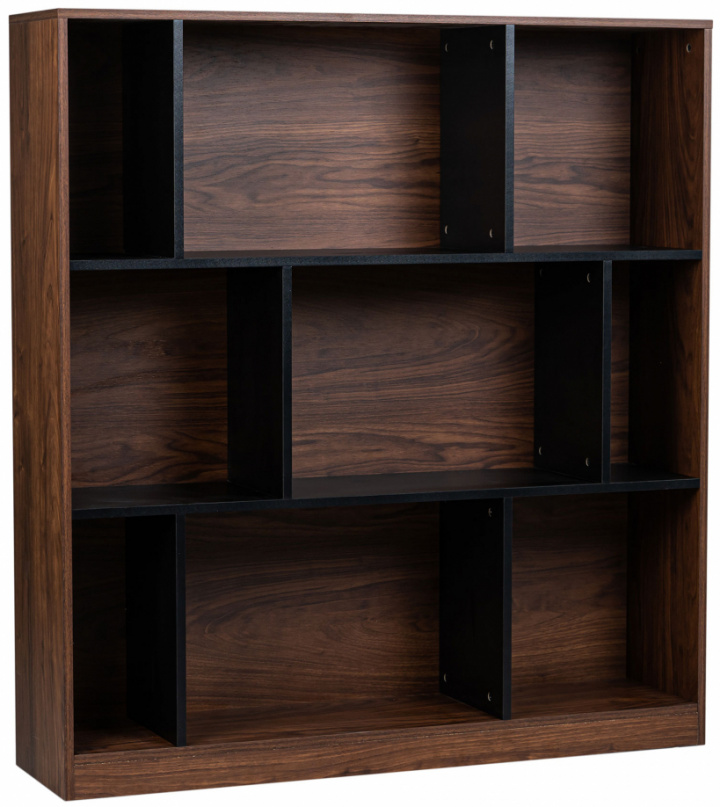 Estantería \'Colin\' 118x129 - Nogal/Negro en el grupo Muebles / Estantes y almacenamiento / Estanterías con Reforma (COLINBS06)