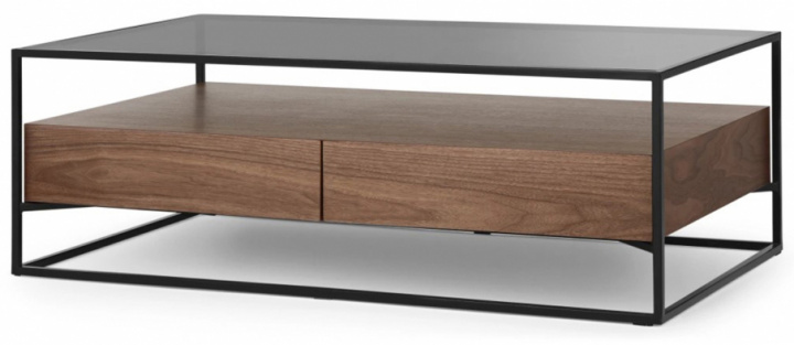 Mesa de centro \'Detroit\' - Nogal/Negro en el grupo Muebles / Mesas / Mesa de café con Reforma (DETROITCT01)