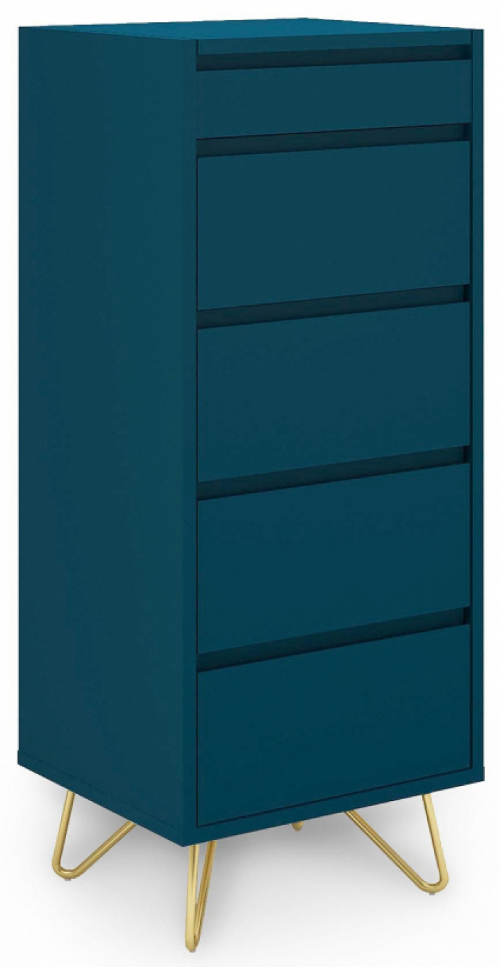 Cómoda \'Elle\' 45x110 - Turquesa/Latón en el grupo Muebles / Estantes y almacenamiento / Cómodas con Reforma (ELLECD01-green)